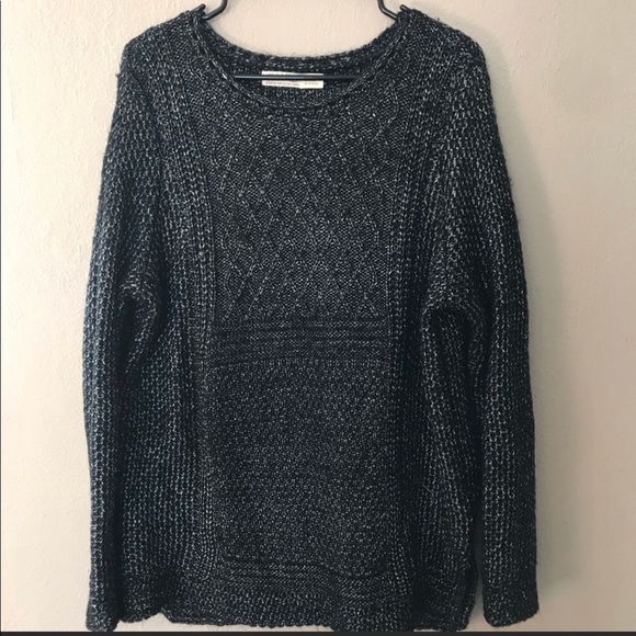 Faded Glory Black and Silver specked sweater - Picture 2 of 3